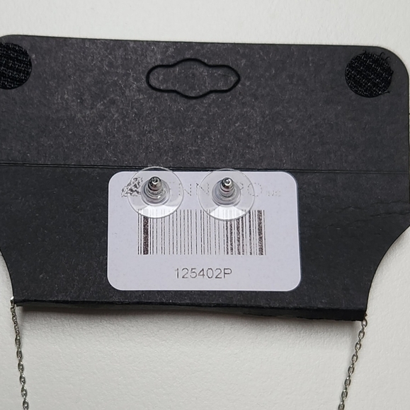 g by Gennaro Pear Shape Teardrop Faux Diamond Earrings & Necklace Set - Picture 6 of 10